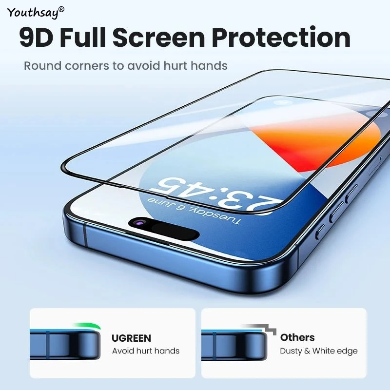 Premium Dust-Free Easy Installation Full Cover Tempered Glass Screen Protector