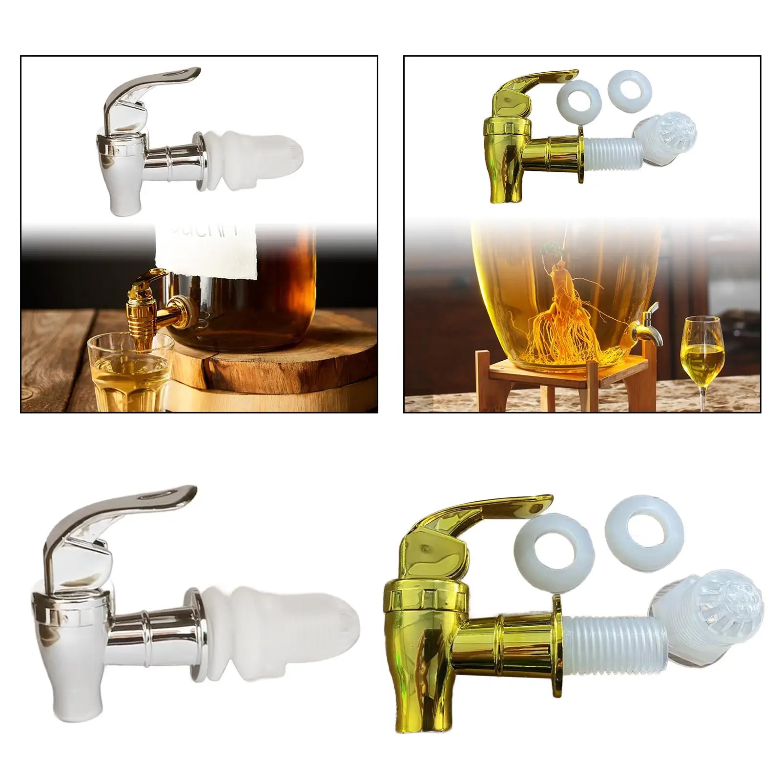 Beverage Dispenser Tap Water Dispenser Faucet Easy to Install Barrel Faucet for Fridge Restaurant Kitchen Home Juice Jar