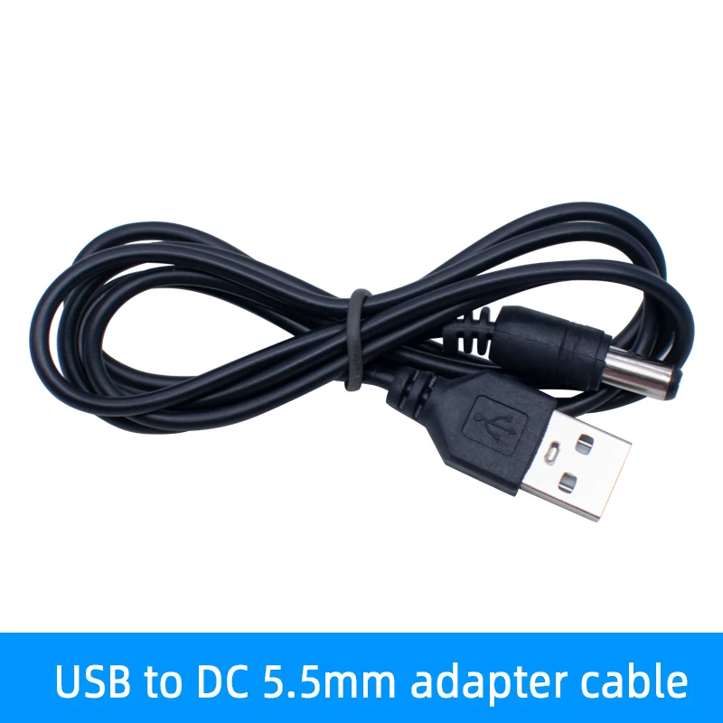 קו הגברת כוח USB DC 5V ל-DC 5V 9V 12V מודול Step UP ממיר USB כבל מתאם מחבר זכר 2.1x5.5mm