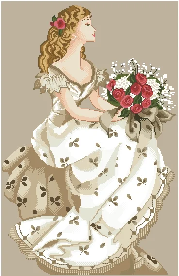 Gezählungen Kreuz stich Set Cottage MD 34 Königin des Frühlings-langes Haar Version 42-60, beliebt, Top-Qualität, Lieferung