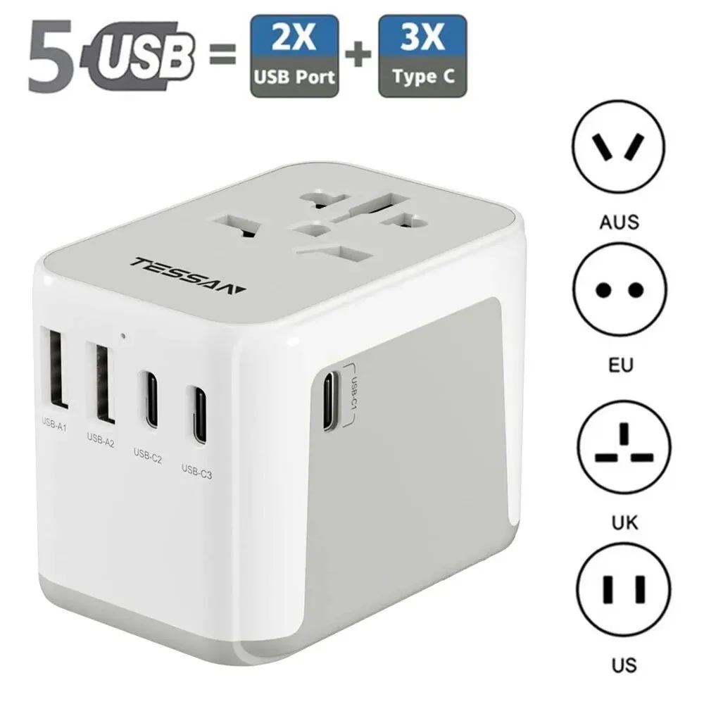 Hichain Adattatore Universale da Viaggio 70W PD Ricarica Veloce (M8K