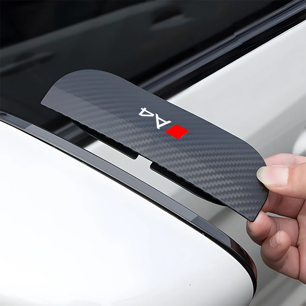 2Pcs Car Side-Rearview Mirror Rain Eyebrow Carbon Fiber Waterproof Cover Visor For Audi A1-A8 TT Accessories