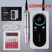45000RPM Rechargeable Electric Nail Drill Machine With USB Connector Nail Polish Remover Drill Set Manicure Sander Low Noise 1