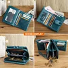 Wallets for Women Genuine Leather Short Bifold Fashion Women's Purses Card Holders Coin Purse Female Bags Women Wallet carteira 4