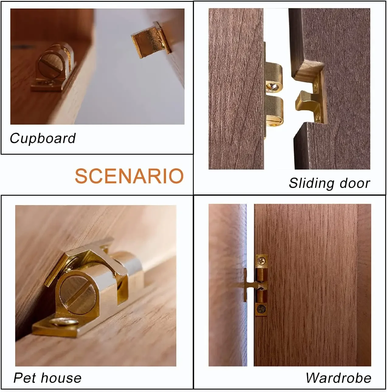 Cabinet Door Catch Adjustable Spring Ball Latch Furniture Door Closer Screws 40mm/50mm/60mm/70mm door closer door latch