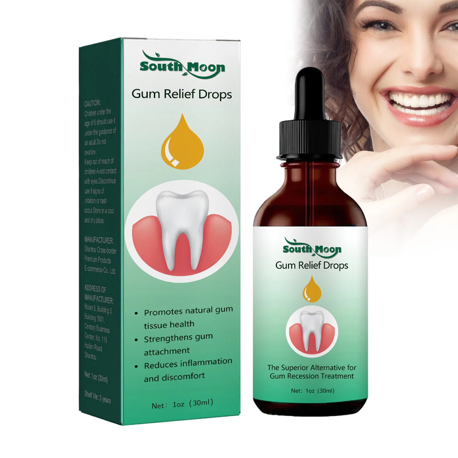 

30ml Dirty Mouth Gum Serum Gentle Formula Gum Drops Tooth Serum for Home Travel School Office