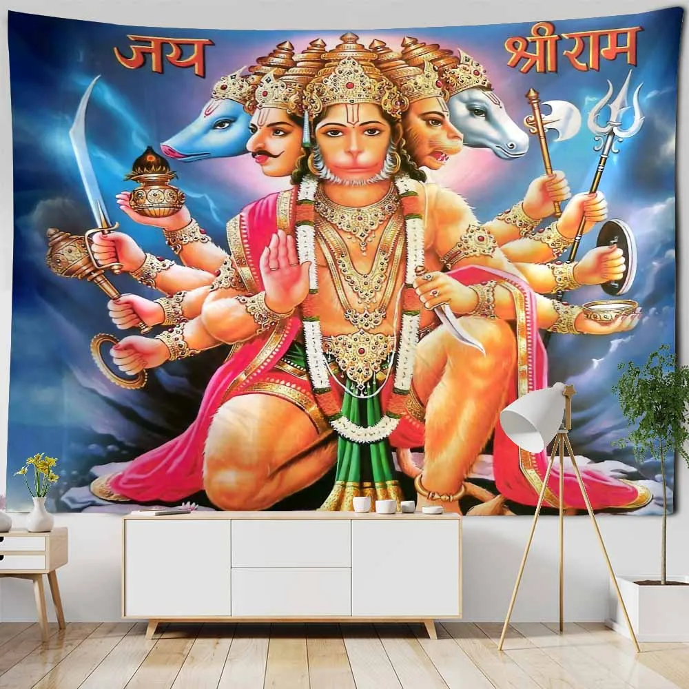 Indian Buddha Art Tapestry Wall Hanging Meditation Hippie Boho Psychedelic Mystic Witchcraft Art Home Background Wall Decor