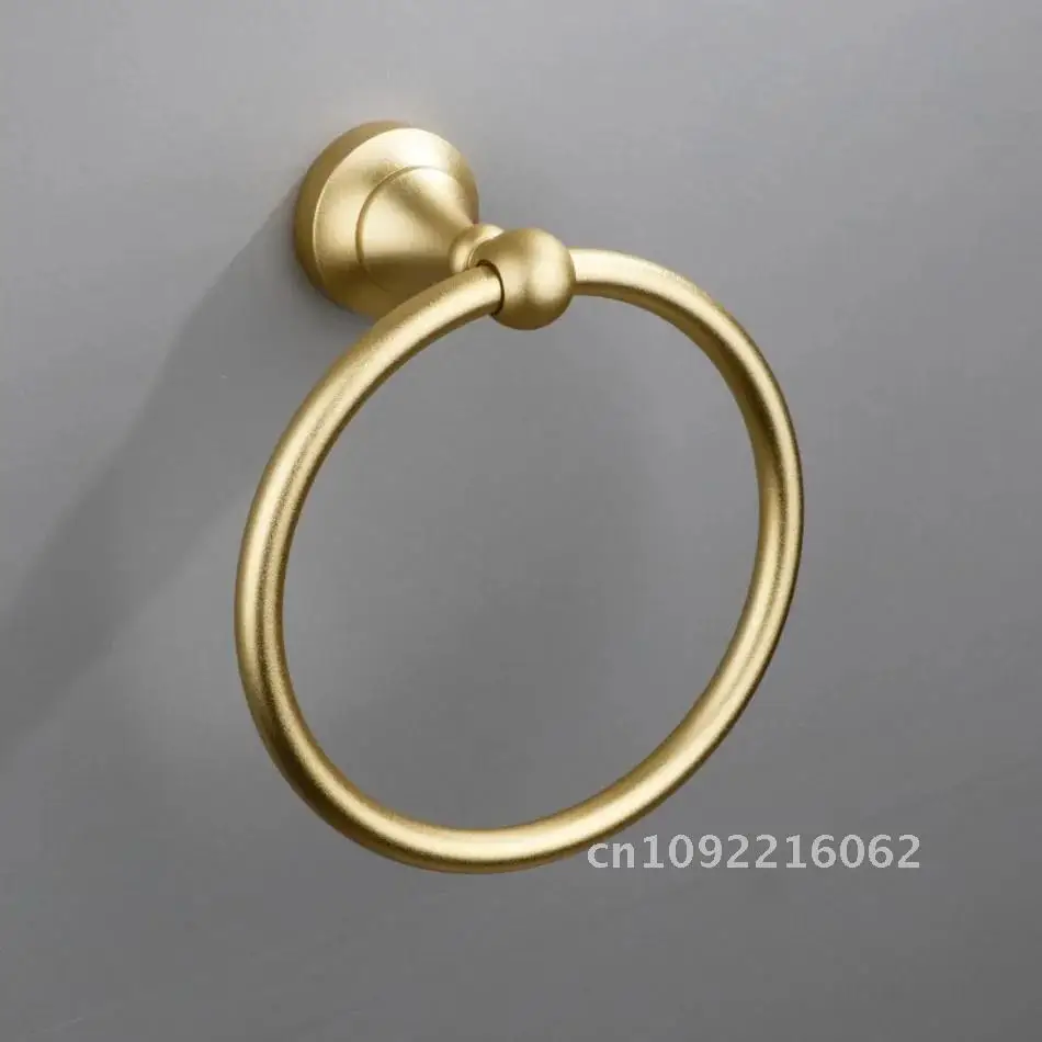 Ring Ring for Bathroom Kitchen Lavatory Wall Mounted Space Aluminum Black Round Matte Gold Shelf Towel Holder Sliver Towel Bath