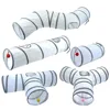 Pet Cat Tunnel Toys Foldable White Pet Cat Kitty Training Interactive Fun Toy For Cats Rabbit Animal Play Tunnel Tube 2