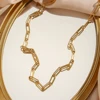 E.B.belle Hypoallergenic Thin Delicate Paper Clip Link Chain Necklace Bracelet Jewelry Set Stainless Steel Chain Necklace