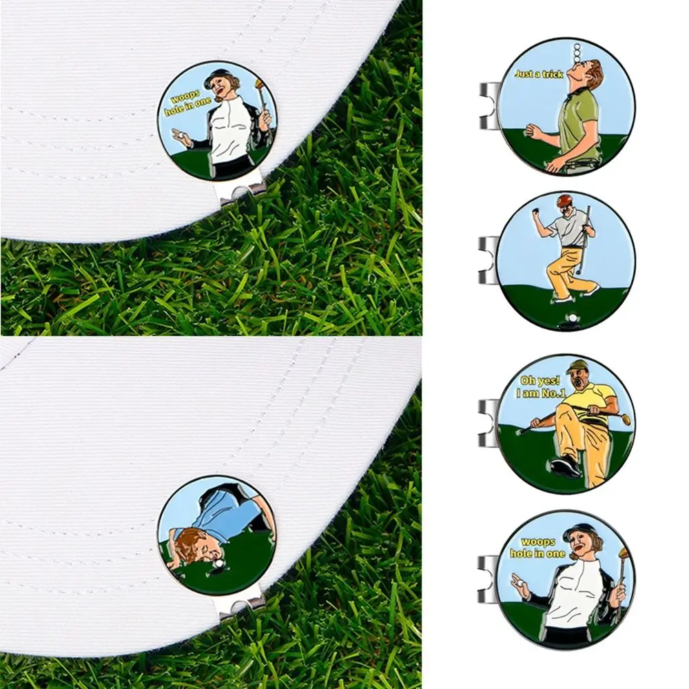 

Metal Golf Hat Clip New Happy Gilmore Golfer Gifts Golf Caps Clips Removable Golf Accessories Golf Ball Position Mark Golfer
