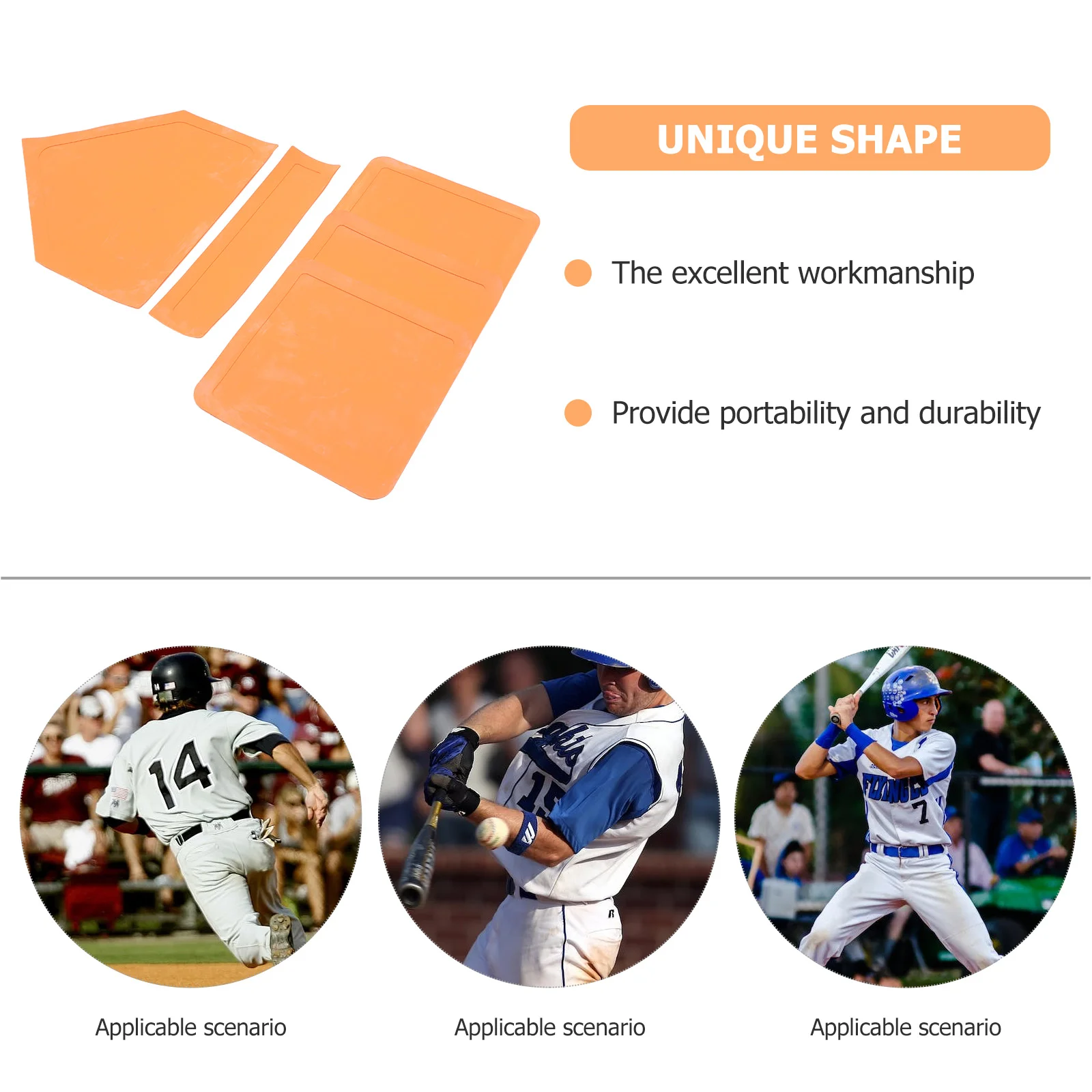 Baseball Softball Mat Pitcher Rubber Plate for Training Teeball Non Slip Accessories Kickball Thrown down