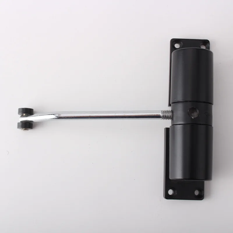 Surface Mounted Door Gate Closer Black Outdoor Spring Elastic Loaded Adjustable Door Closer MJ
