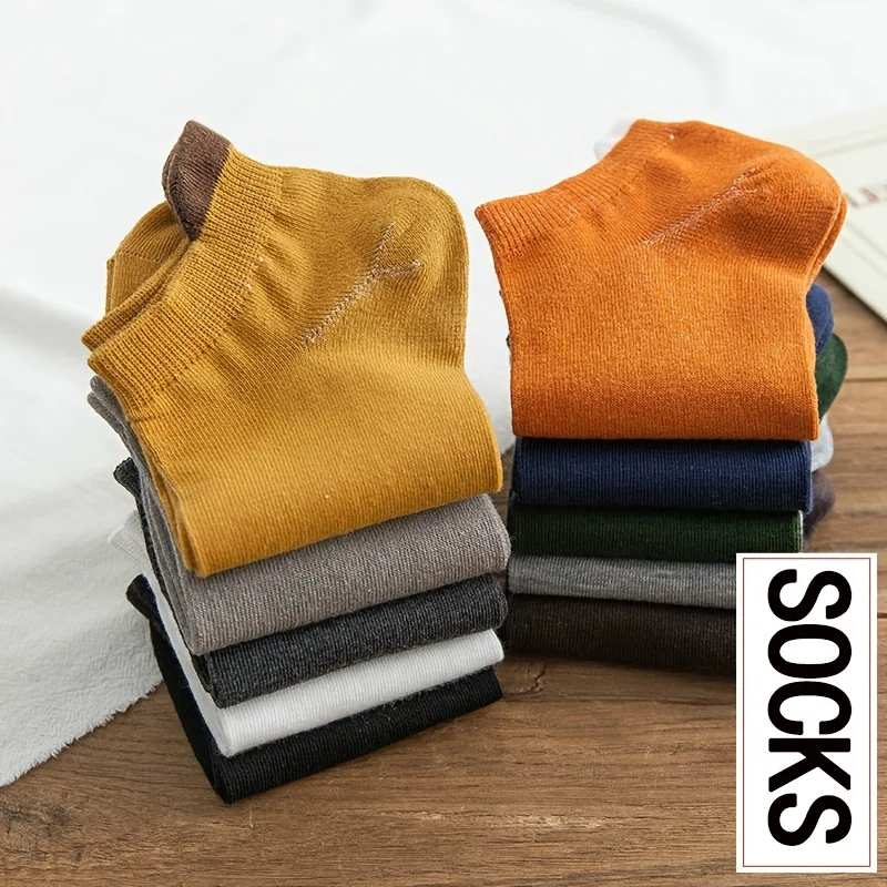 10 Paar hochwertige Herren Socken Baumwolle kurze Socken für Männer niedrig geschnittene Söckchen atmungsaktive Sommer lässige weiche Sports ocken – Detail 6