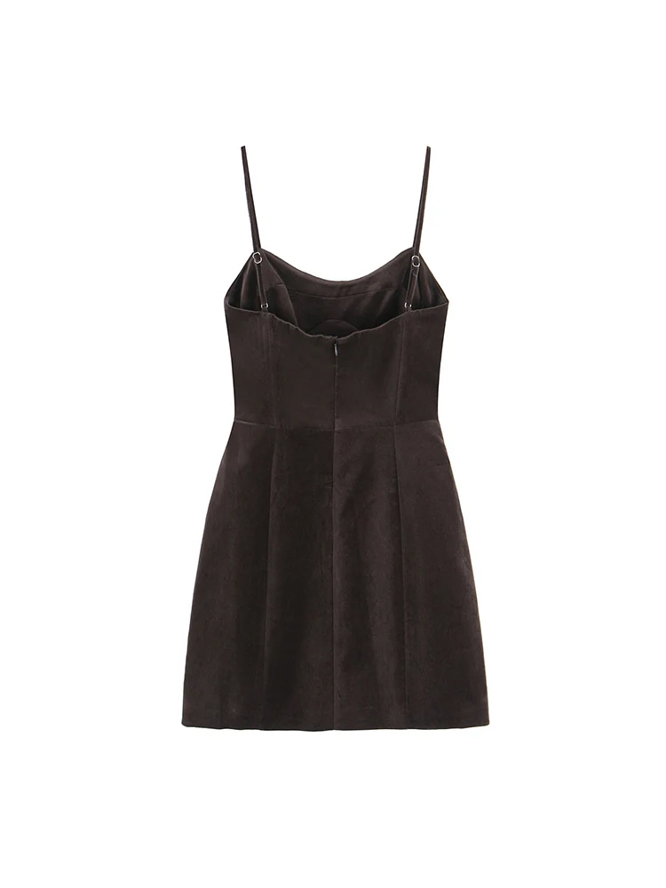 2026 New Women's Backless Mini Dress Casual Party Solid Backless Holiday Clothing Fashion Elegant Lady Spaghetti Strap Dress