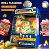 Children's Scratching Doll Machine Small Home Mini Clip Doll Girl Large Coin Twister Toy Interactive Children's Birthday Gift 2