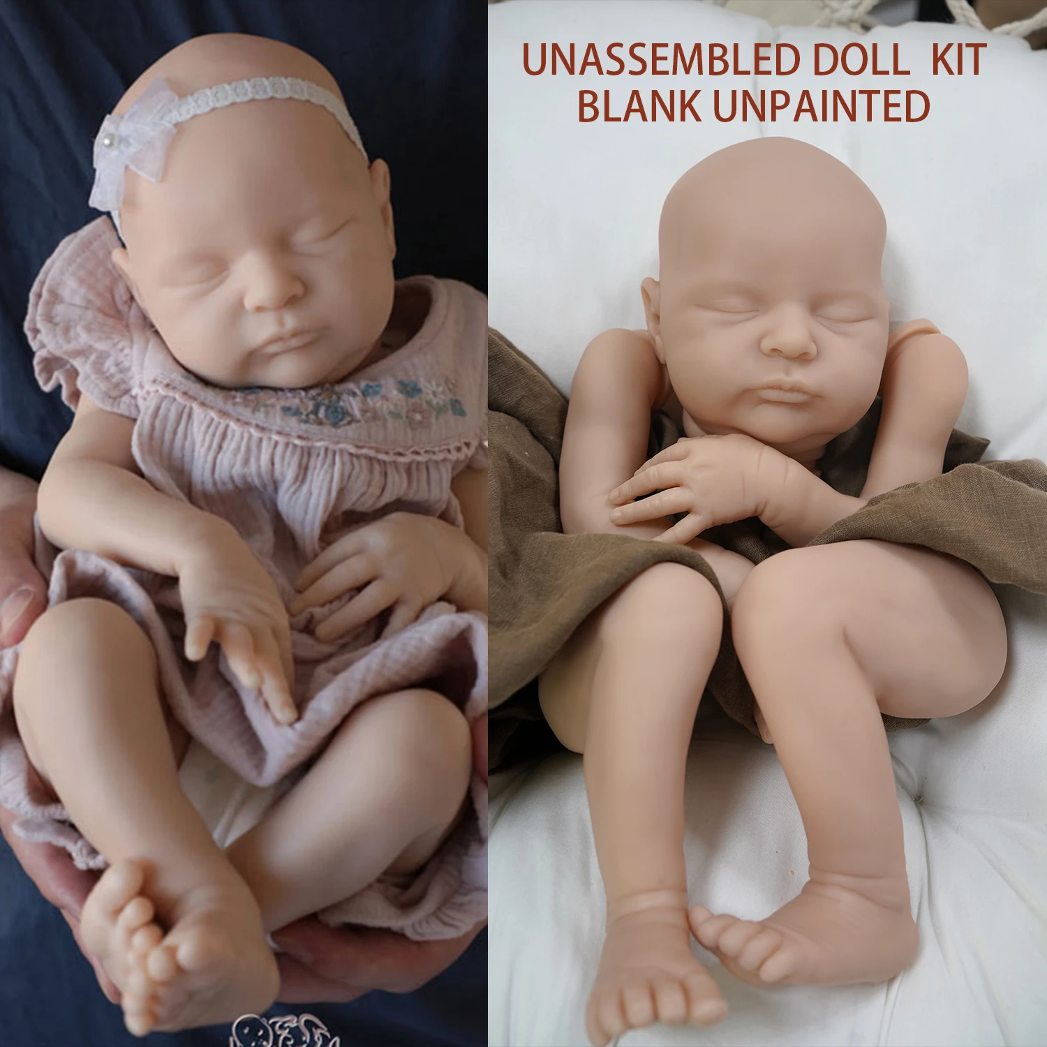 Miaio New 20.5 Inches Unfinished Reborn Doll Kit Laura Vinyl Popular