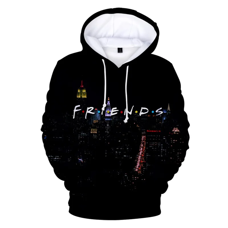 thumbnail image 1 of Sudadera con capucha con estampado 3D de Friends para hombre y mujer, estilo informal, de gran tamaño, ropa de calle popular, 1 of 5