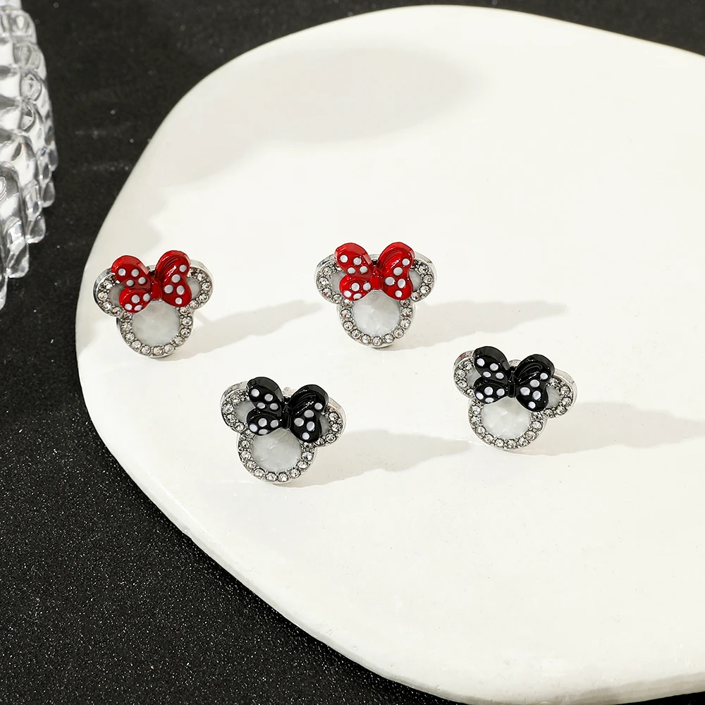 Mickey  Minnie Mouse Earrings - Cute Cartoon Jewelry for Girls
