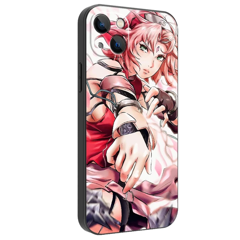 NARUTO Phone Case For iPhone 11 12 13 Pro MAX Mini 6 6S 7 8 Plus X SR XS MAX SE 2020 Anime Cartoon Funda Cover Designer Shell waterproof phone bag Cases & Covers