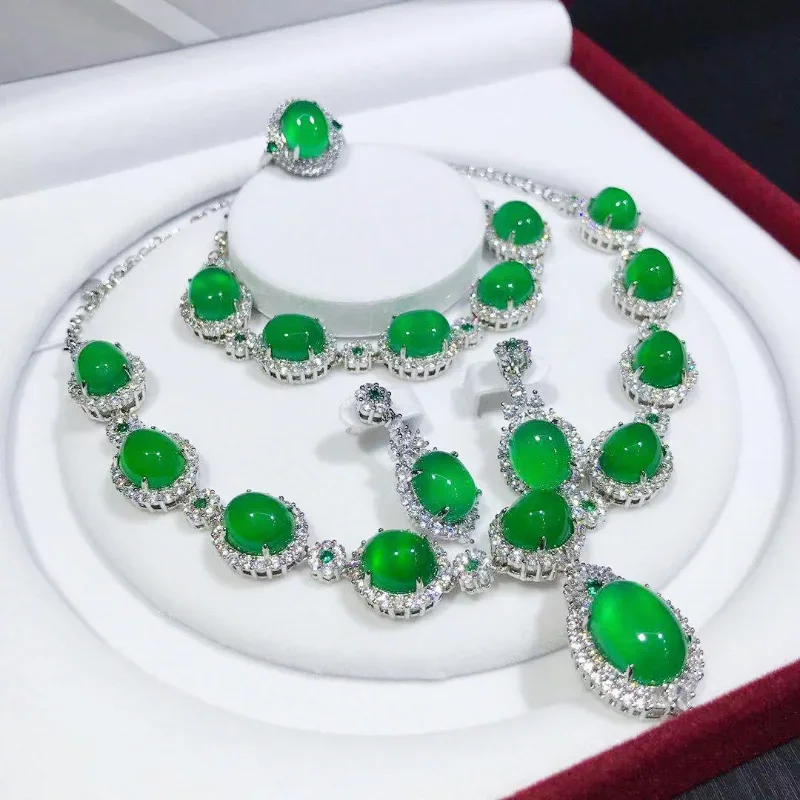 

Комплект из колье, серёг и браслета, из серебра 925 пробы