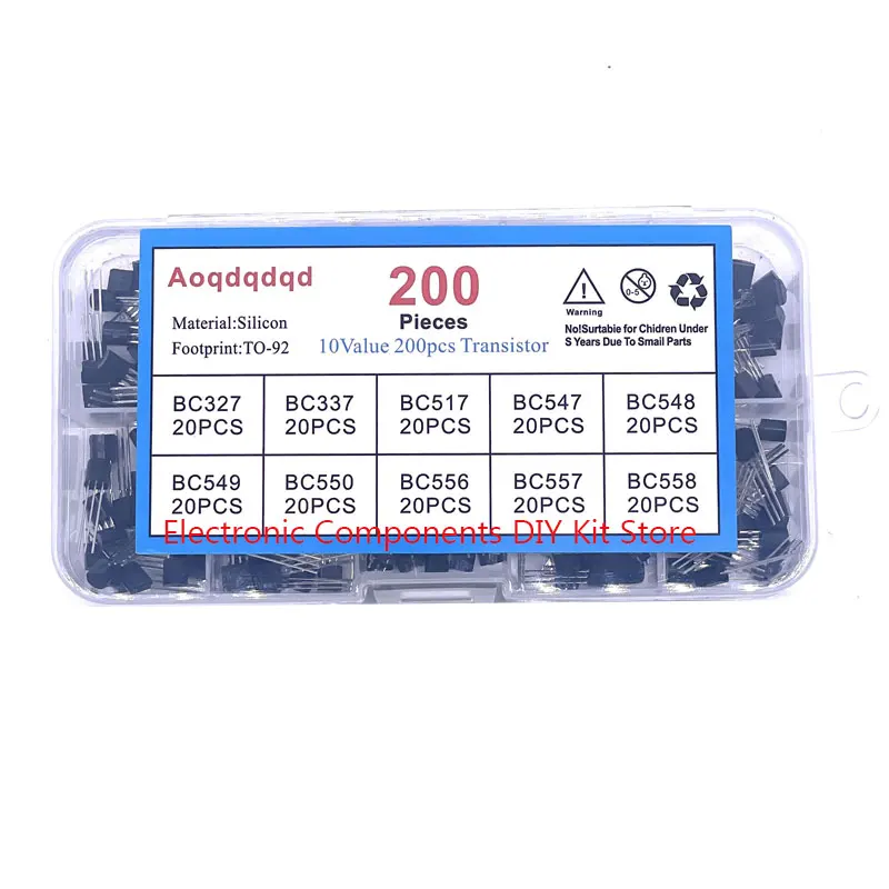 BJT Transistor 200PCS TO-92 Series Set 20pcs of 10 sizes BC327 BC337 BC517 BC547 BC548 BC549 BC550 BC556 BC557 BC558