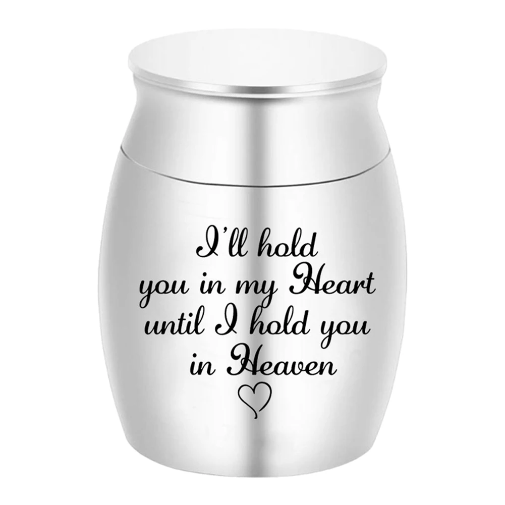 Small Mini Cremation Human Ashes Holder Stainless Steel Memorial Keepsake Ash Funeral Urn for Pet Small Ashes for Dog Pet