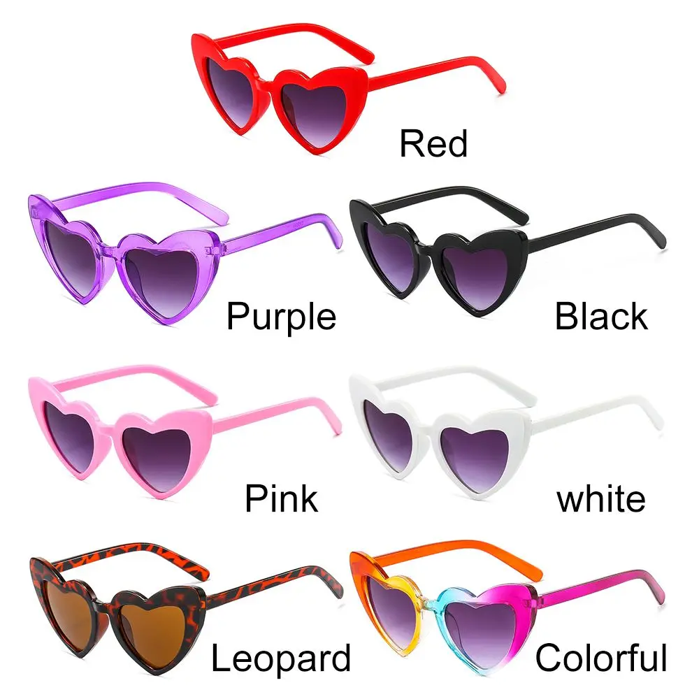 Boys Girls Heart-Shaped Vintage Glasses Kids Sunglasses Toddler Sunglasses Heart Sunglasses For 3-9 Years