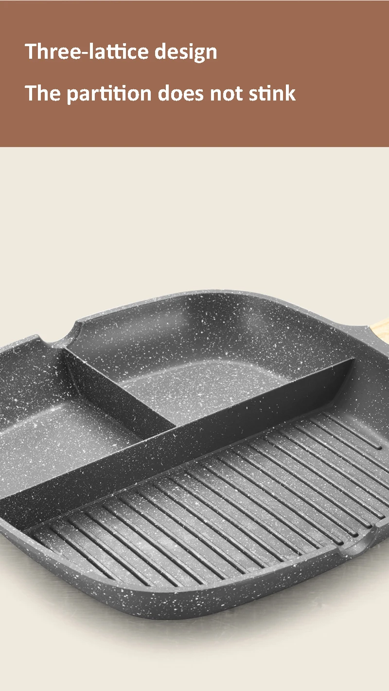 3 In 1 Frying Pan Crepe Maker Thickened Omelet Pan Non Stick 30Cm