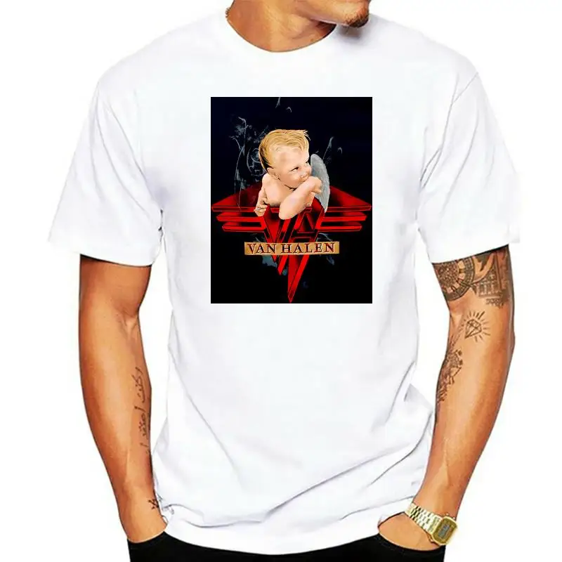 

Van Halen Men's Smoking T-shirt X-Large Navy RockabiliaT Shirt Top Tee