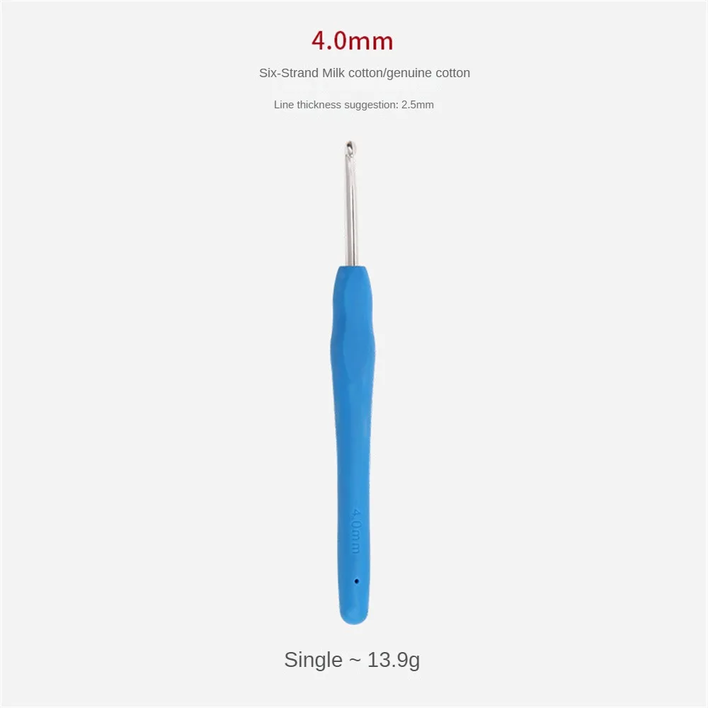 Crochet Hook Non-slip Color Crochet Knitting Crochet Double-headed Knitting Tool Silicone Soft Handle