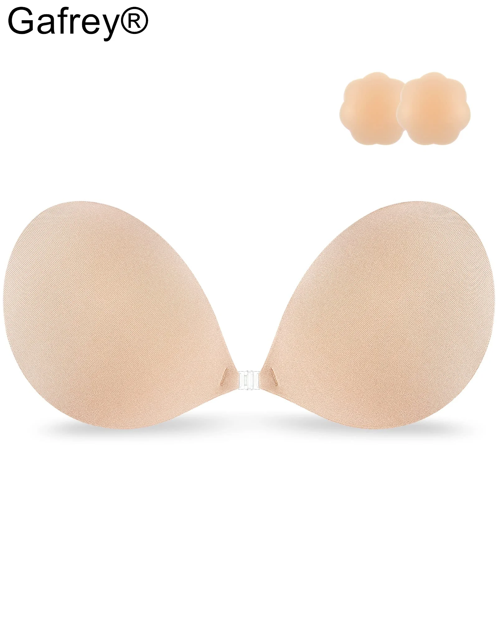 Gafrey Adhesive Bra Strapless Sticky Invisible Push up Silicone Bra for