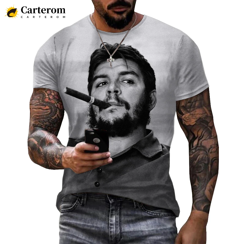 

Футболка Che Guevara с 3D принтом, модная повседневная футболка унисекс, уличная одежда в стиле Харадзюку, топы, мужская летняя футболка большого размера, мужская одежда