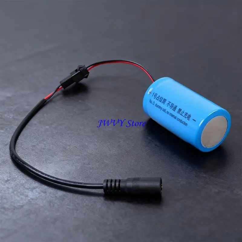 573A Nicht funktionsfähiger LR20 D-Zellen-Ersatzeinheits-Dummy-Batterieadapter mit 5,5 x 2,1 mm Buchse für Netzteile – Detail 8