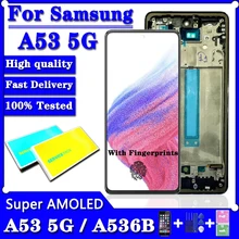 Super AMOLED For Samsung  A53 5G LCD Display Panel Glass Touch Screen Digitizer For samsung A536 A536U A536B A5360 LCD