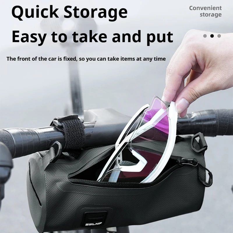 Enhanced Bike Bag - Portable, Multi-purpose, Large Capacity Handlebar and Shoulder Bag