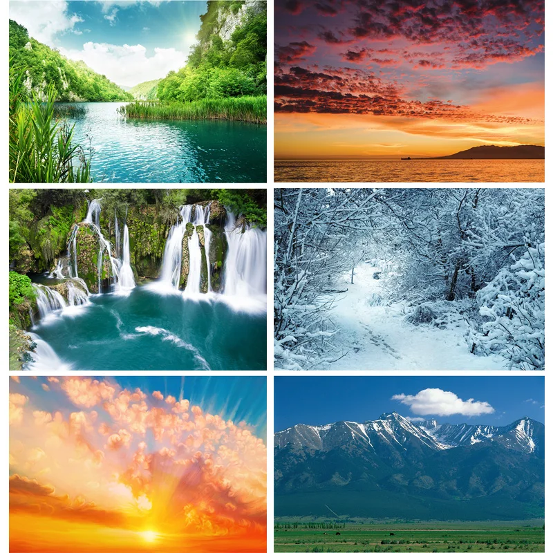 

Vinyl Custom Natural Scenery Photography Background Lake Street Travel Landscape Photo Backdrops Studio Props 211025 ZLSY-23