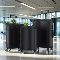 Roshanda 3 pièces étui rigide valise à main boîtier de chariot étui rigide boîtier de chariot 20/24/28 valise ensemble 1