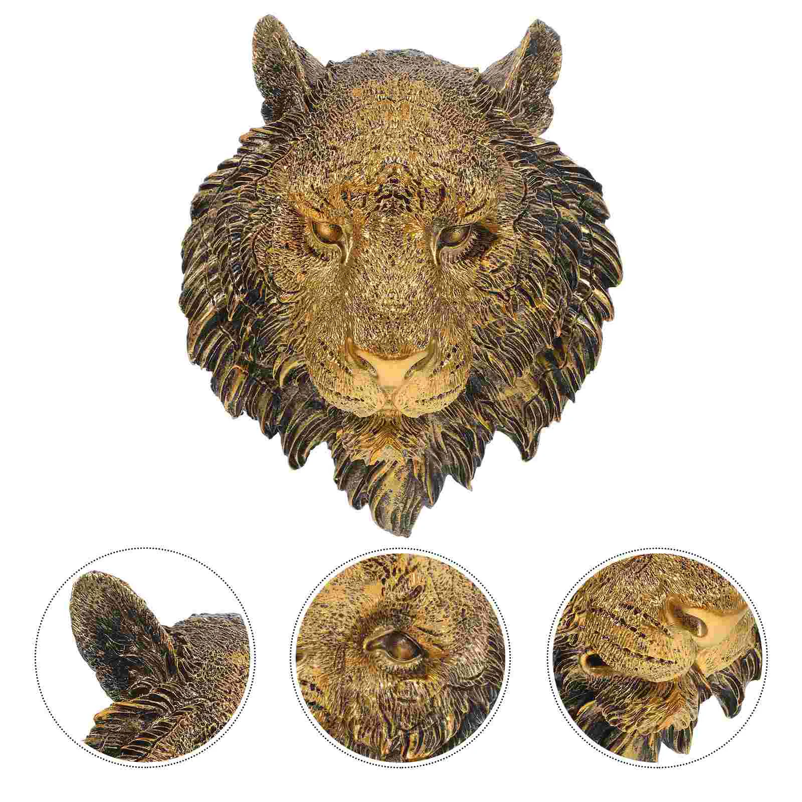 

Tiger Head Wall Decor Resin Tiger Head Hanging Sculpture Animal Head Sculpture Wall Decor