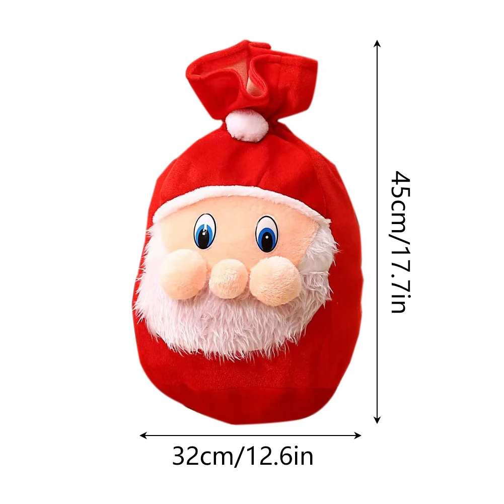1PCS Velvet Santa Sack Velvet Reusable Christmas Bags Drawstring for Gifts Wrapping Large Xmas Bags for Presents