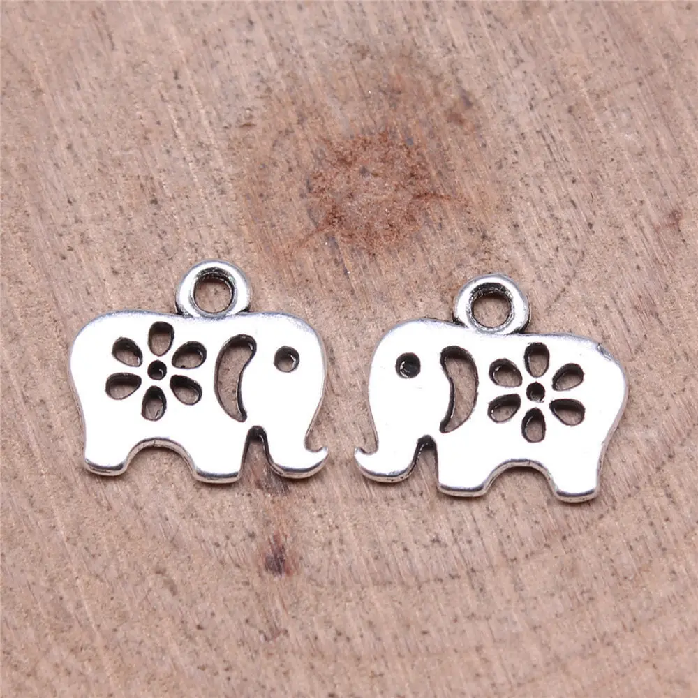 

Аксессуары, подвески в виде цветка, слона для изготовления ювелирных изделий, 12x1 мм, 20 шт.