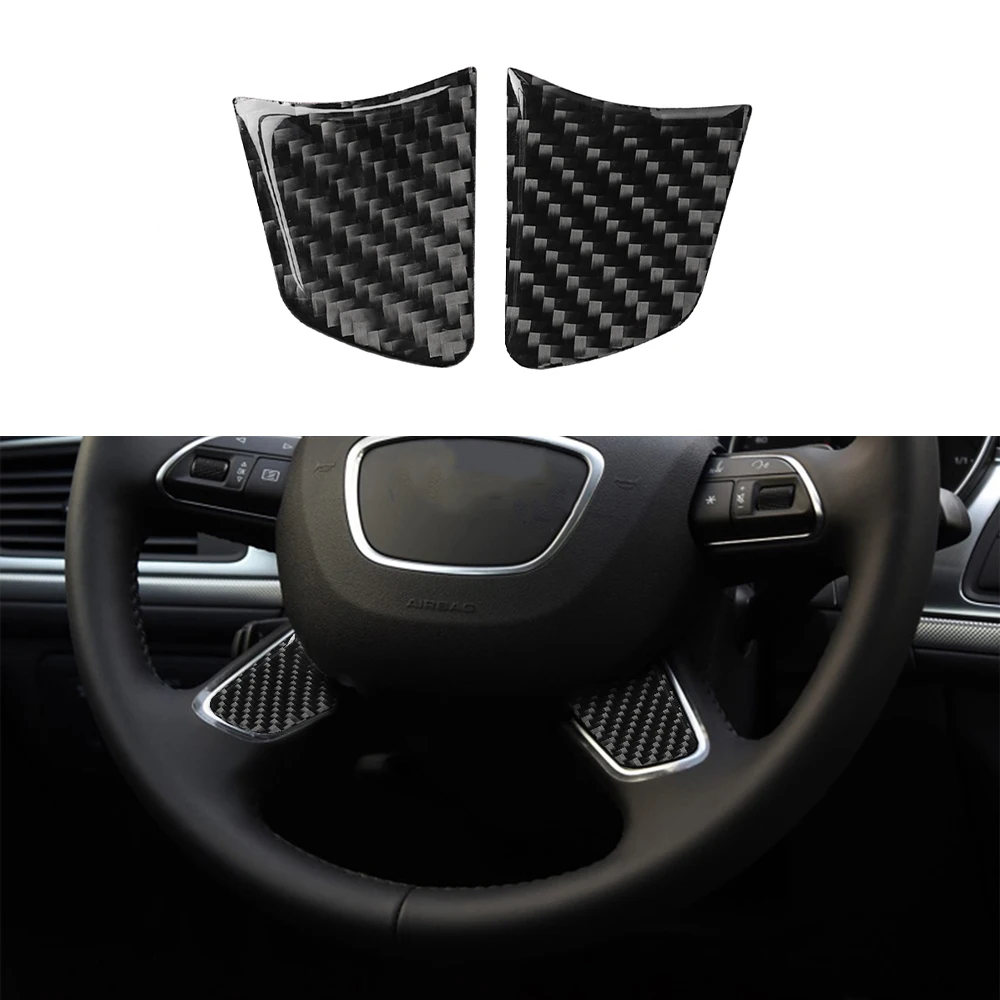 Per Audi A6 S6 C7 A7 S7 4 G8 2012-2018 Decorazione Del Volante Copertura Trim Sticker Decalcomania Accessori Interni Auto Fibra Di Carbonio