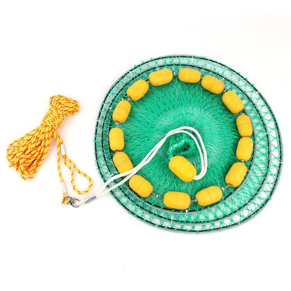 

Portable 3 Layer Foldable Fishing Cage Automatic Floating Ball Fishing Net Fishing Tackle Accessories