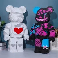 55CM Super Large Series Violent Bear Building Blocks Decoration Small Particle Three Dimensional Assembly Toy Gift 2