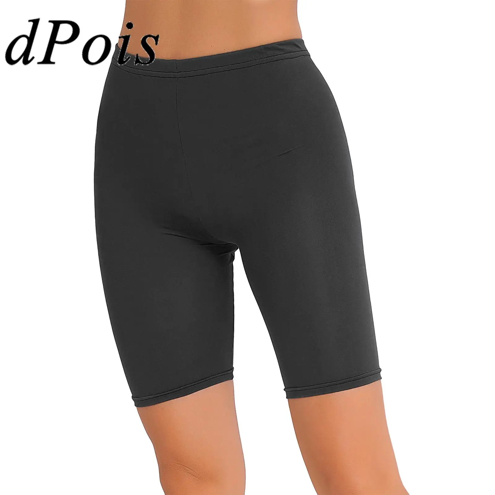 

Women's Solid Color Elastic Waistband Short Leggings Stretchy Summer Running Workout Yoga Gym Leggings Fitness Shorts Sportswear