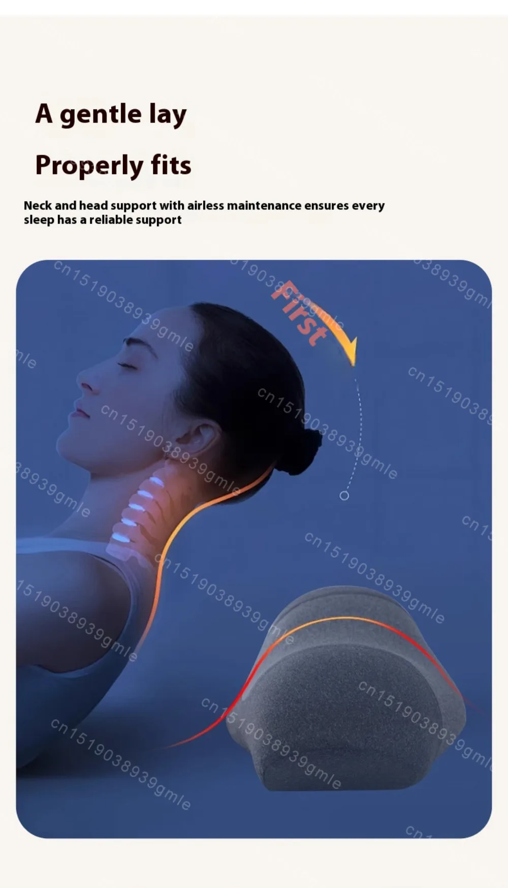 Massager Pillow Electric Vibration Hot Compress Orthopedic Sleeping Pillow Neck Shoulder Massage Relaxation Neck Support Pillow