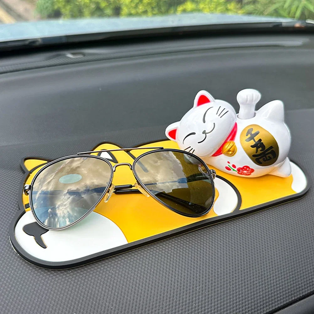 Car Non-Slip Dashboard Mat Anti-Skid Pad For Phone Key Card Holder