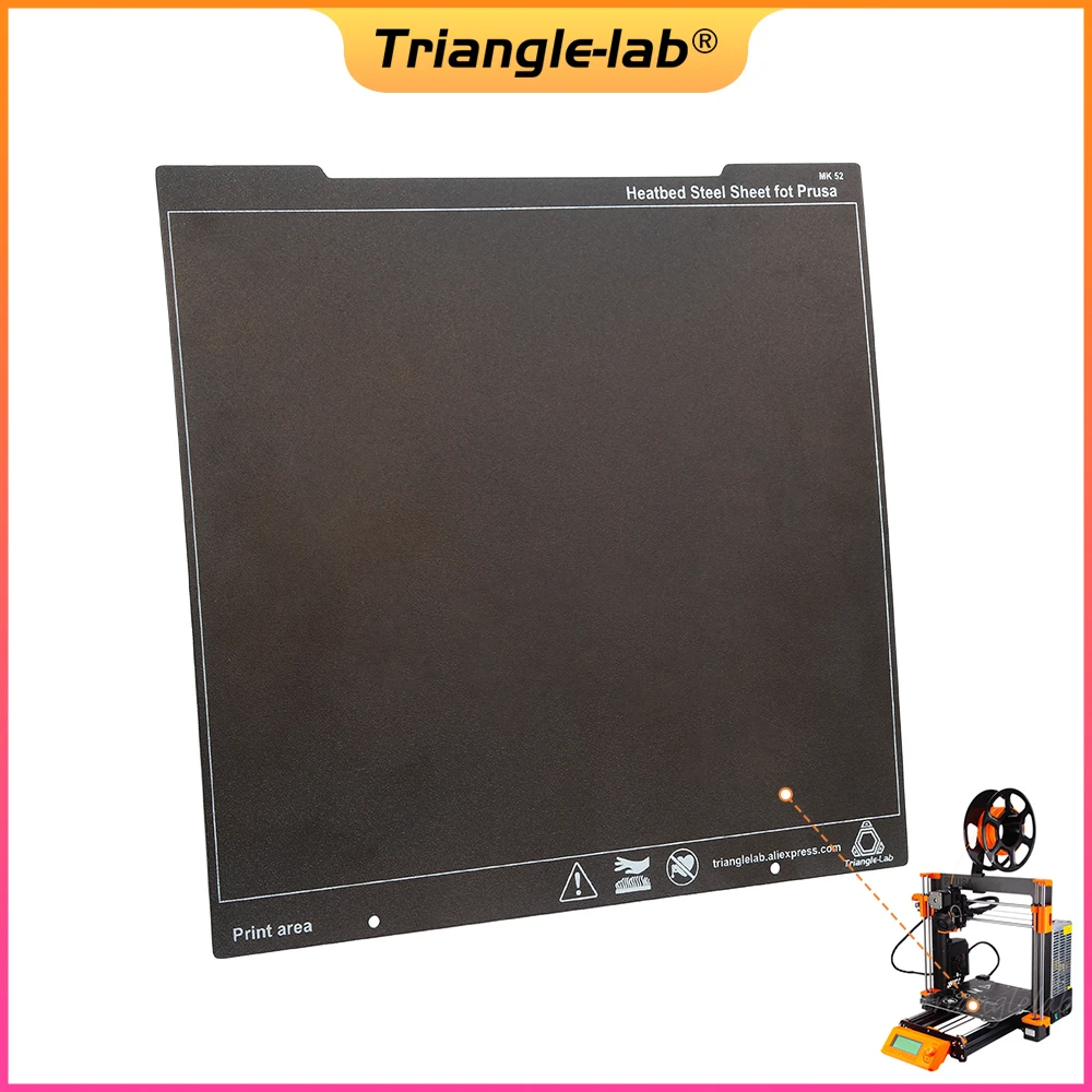 Trianglelab-double Sided Texturizado Pei Primavera Heatbed Chapa de Aço Impressão Base Prusa i3 Mk2.5s Mk3 Mk3s 241x254 mm Novo - Imagem 5
