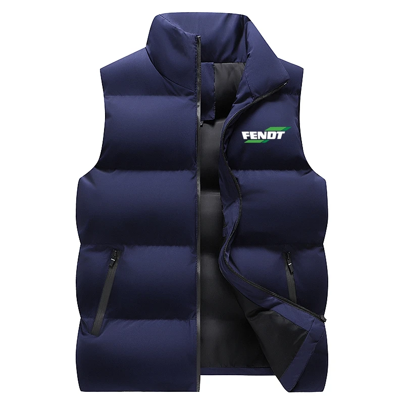 

FENDT Men' Sleeveless Vest Jackets Winter Fashion Male Cotton-Padded Vest Coats Men Stand Collar Warm Waistcoats Clothing 5XL