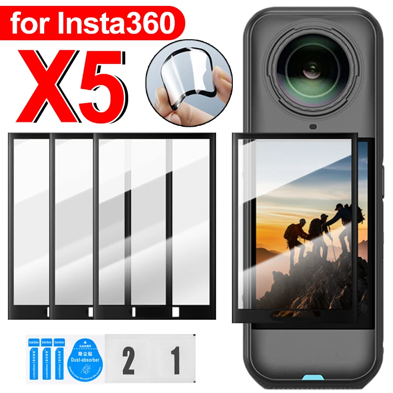 1-5Pcs 3D Curved Screen Protector For Insta360 One X5 Display Screen Anti-Scratch Protective Film For Insta360 X5 Accessories